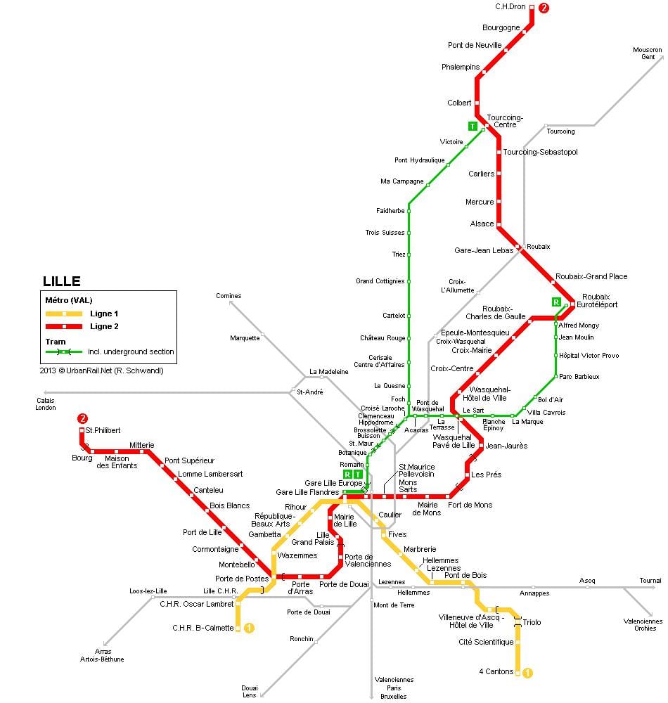 карта Лілль