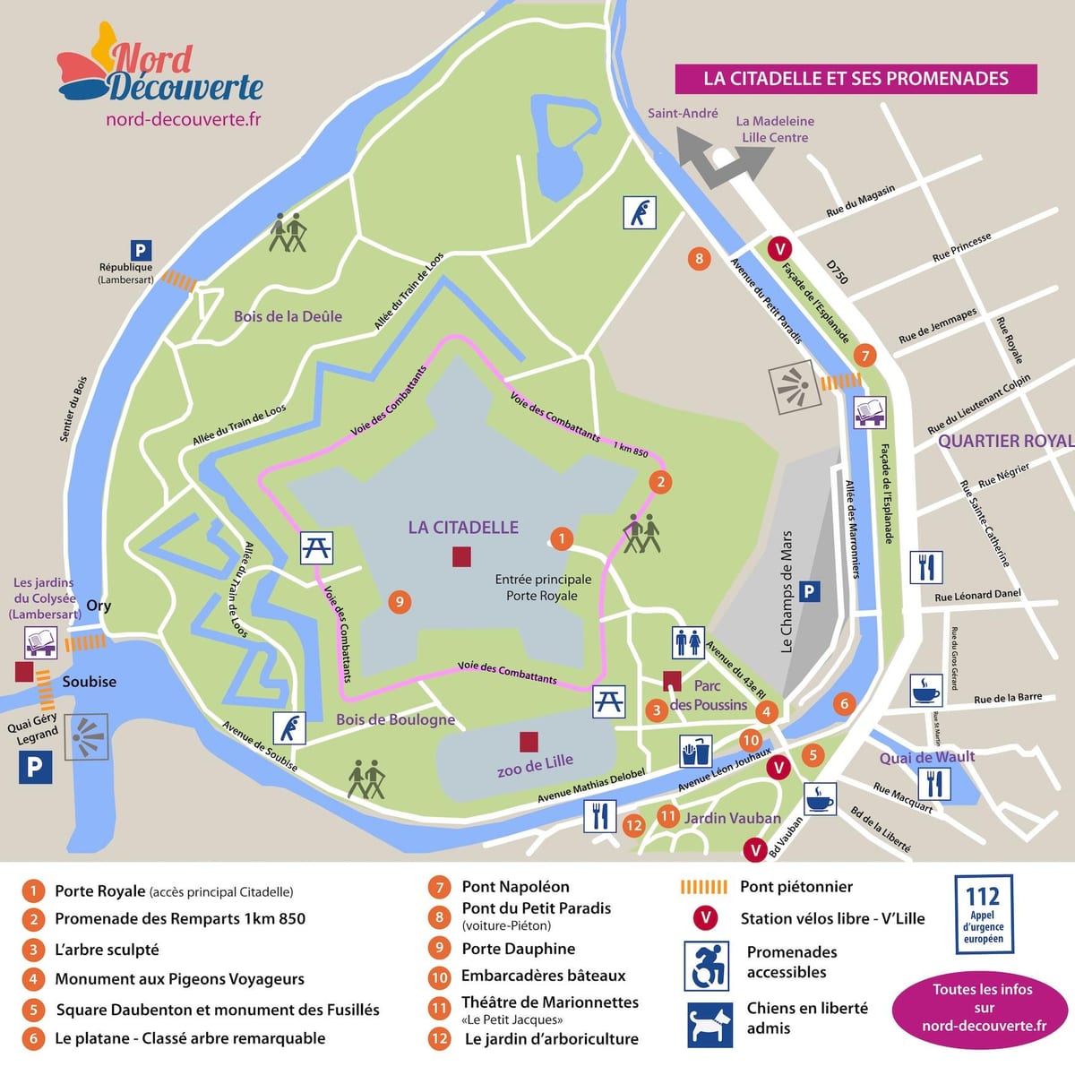 карта парк Лілль