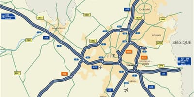 Карта Лілль дорозі
