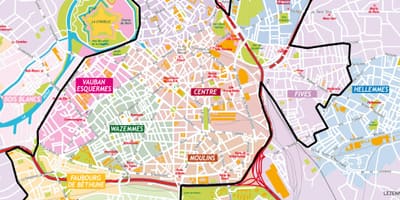 Карта Лілль передмісті